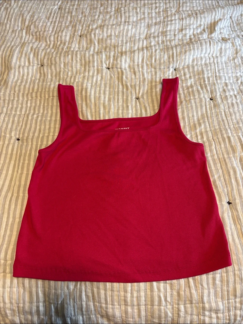 Old Navy Girls' Ribbed Tank Tops - Gray, Pink, Green, Coral Set